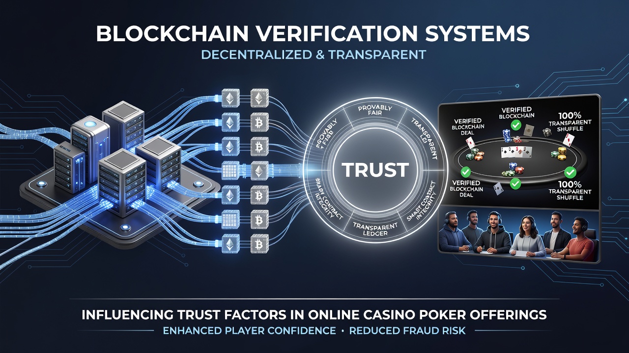 Players reviewing blockchain transaction logs during an online poker session on multiple devices